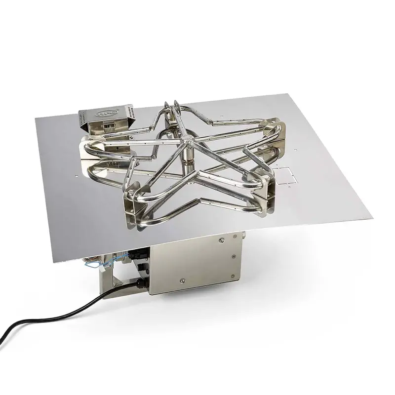 Square Flat Fire Pit Burner Kit – Hi/Lo Electronic Ignition Control – Hpc Fire 1