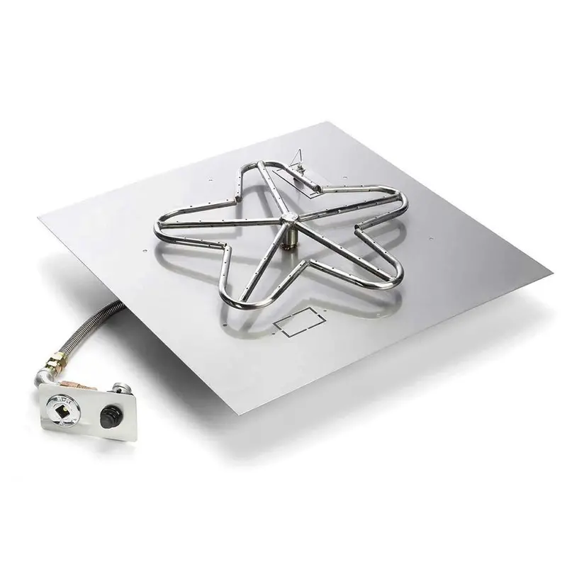 Square Flat Fire Pit Burner Kit – Match Lit Ignition – Hpc Fire 1