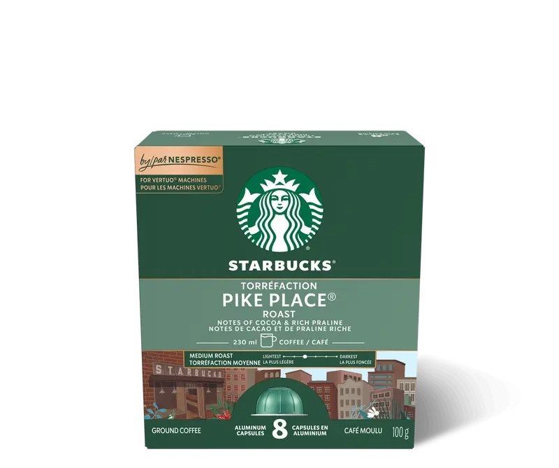Starbucks Pike Place Vertuo Coffee Pods – Balanced Medium Roast (8) 1