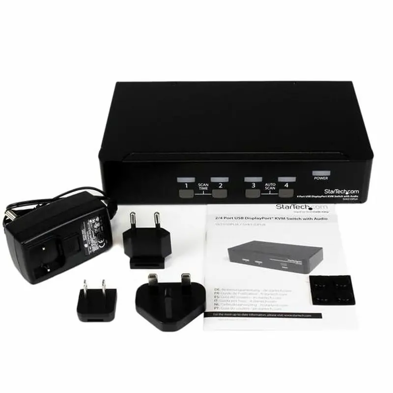 Startech Sv431Dpua 4-Port Usb Kvm Switch – Dual Monitor, Audio & Usb 2.0 Support 1