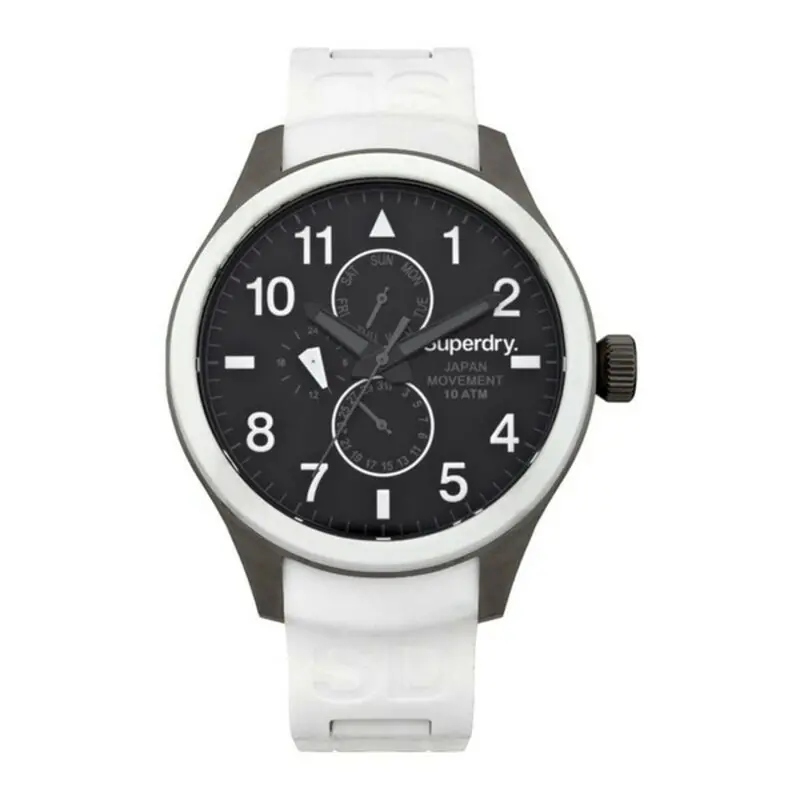 Superdry Men'S Watch – 44 Mm Silver Dial 1