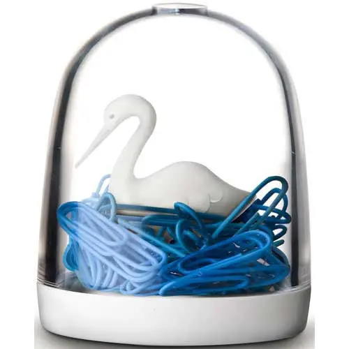 Swan-Shaped Paperclip Organizer 1