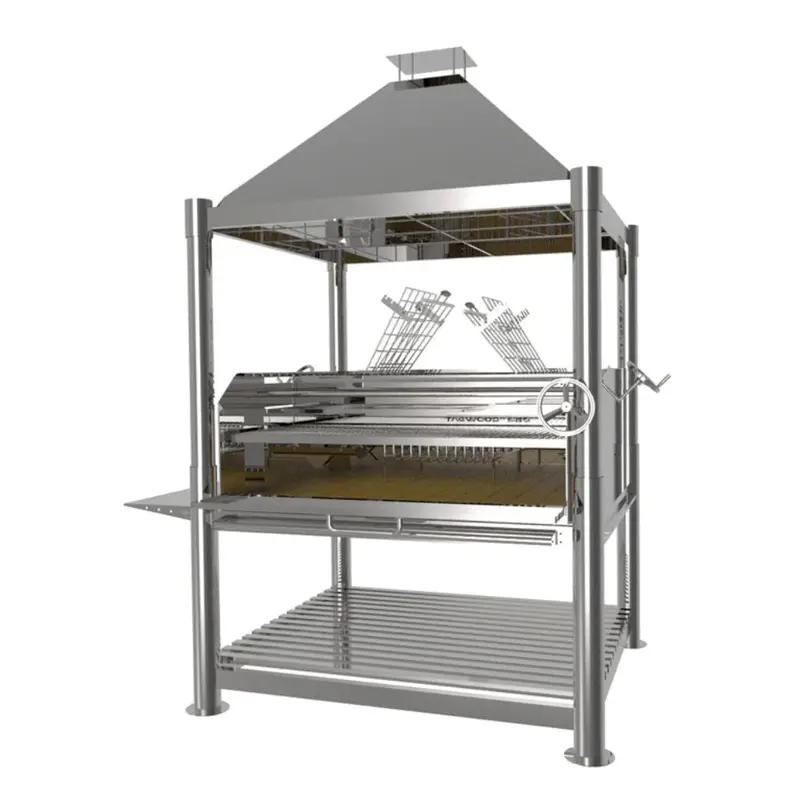 Tagwood Bbq22Ss Commercial-Grade Argentine Wood-And-Charcoal Freestanding Grill 1