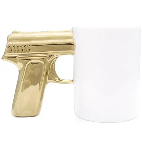 Top Gun Silver Finish Ceramic Mug 1
