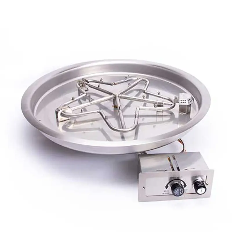 Torpedo-Style Round Drop-In Burner Kit With Push-Button Ignition – Hpc Fire 1