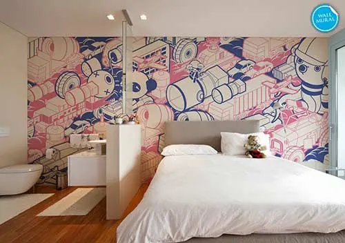 Traffic Scene Urban Wall Mural 1