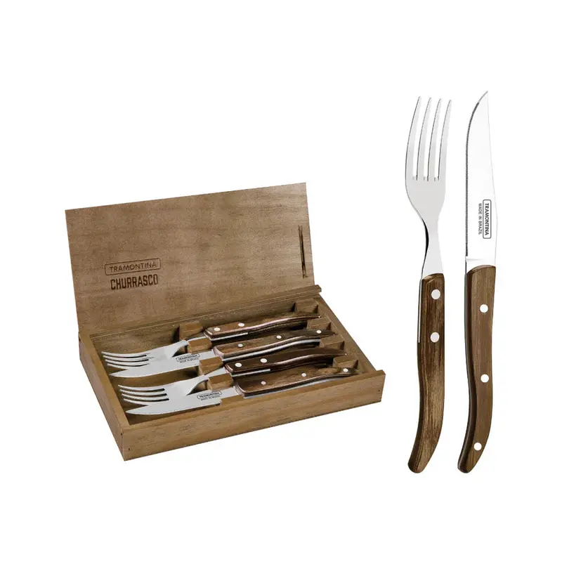 Tramontina Churrasco 4-Piece Stainless Steel Steak Flatware Set 1
