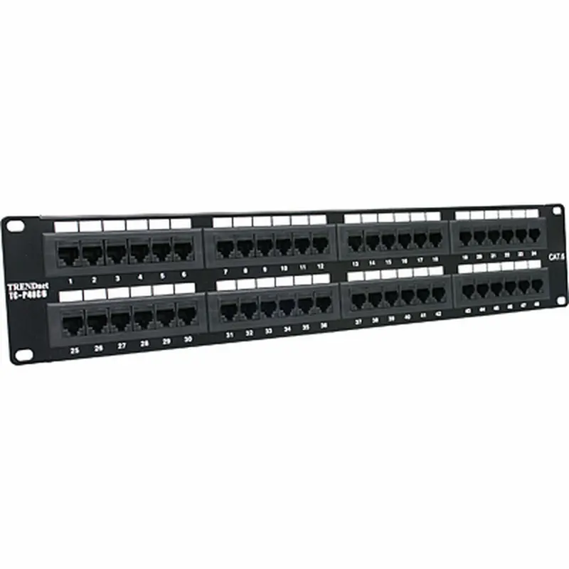 Trendnet 48-Port Cat6 Utp Patch Panel – Rack-Mountable, Shielded Design 1
