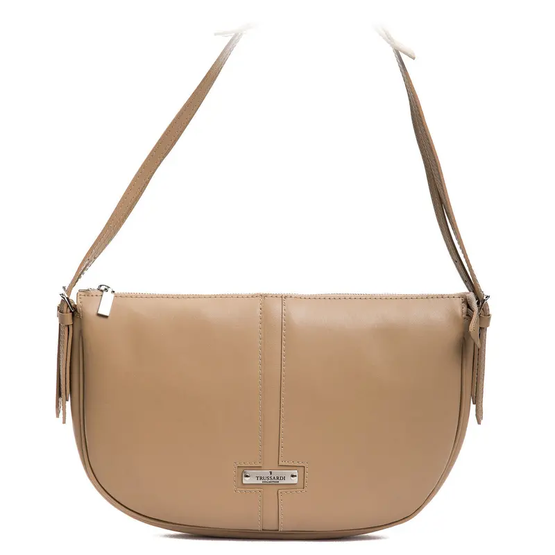 Trussardi D66Trc00035-Camel Cream Crossbody Handbag – Premium Leather 1