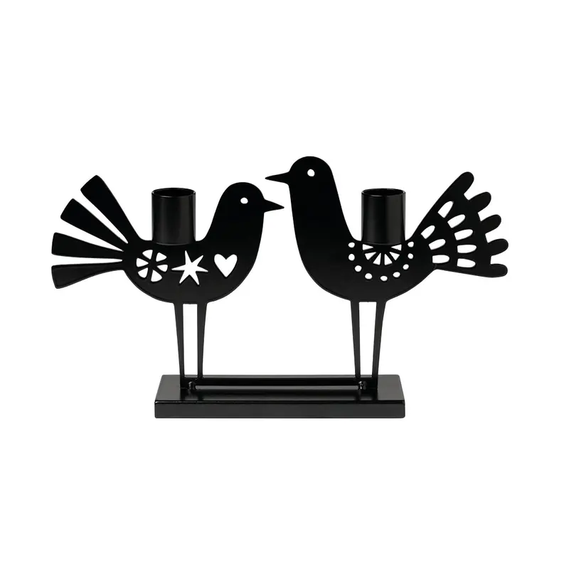 Two Birds Ceramic Candle Holder – Delicate Dual-Bird Design 1
