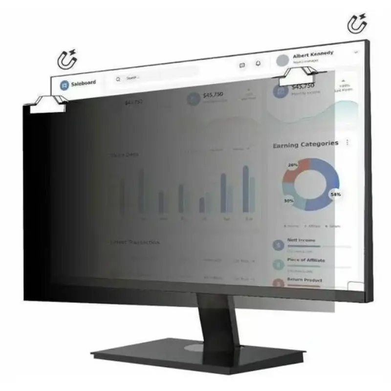 V7 Ps23W9Am 23-Inch Desktop Monitor Privacy Filter – Slim Profile & Easy Installation 1