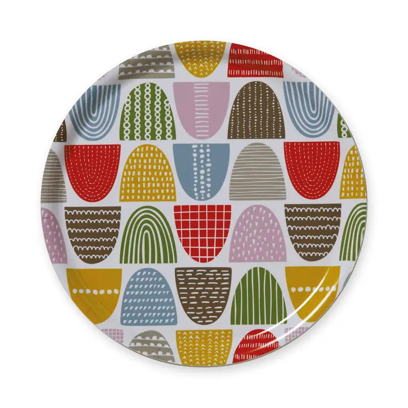 Vivid Hue Round Serving Tray 1
