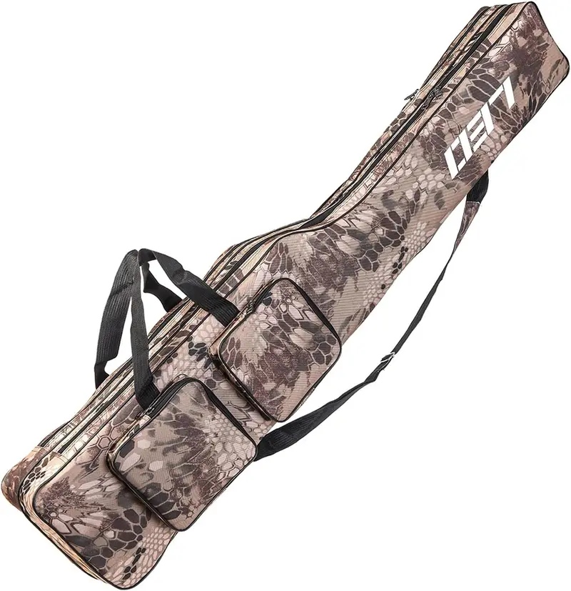 Waterproof Oxford Fishing Rod Travel Bag – Large-Capacity Pole & Tackle Organizer (Camouflage) 1