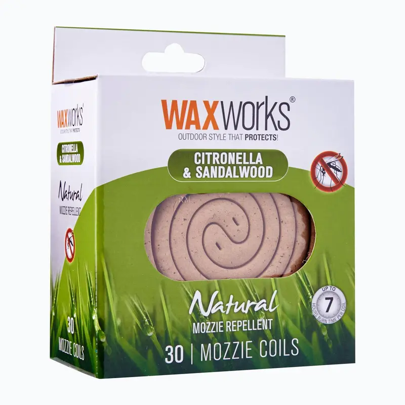 Waxworks Citronella & Sandalwood Mozzie Coil Candles 1