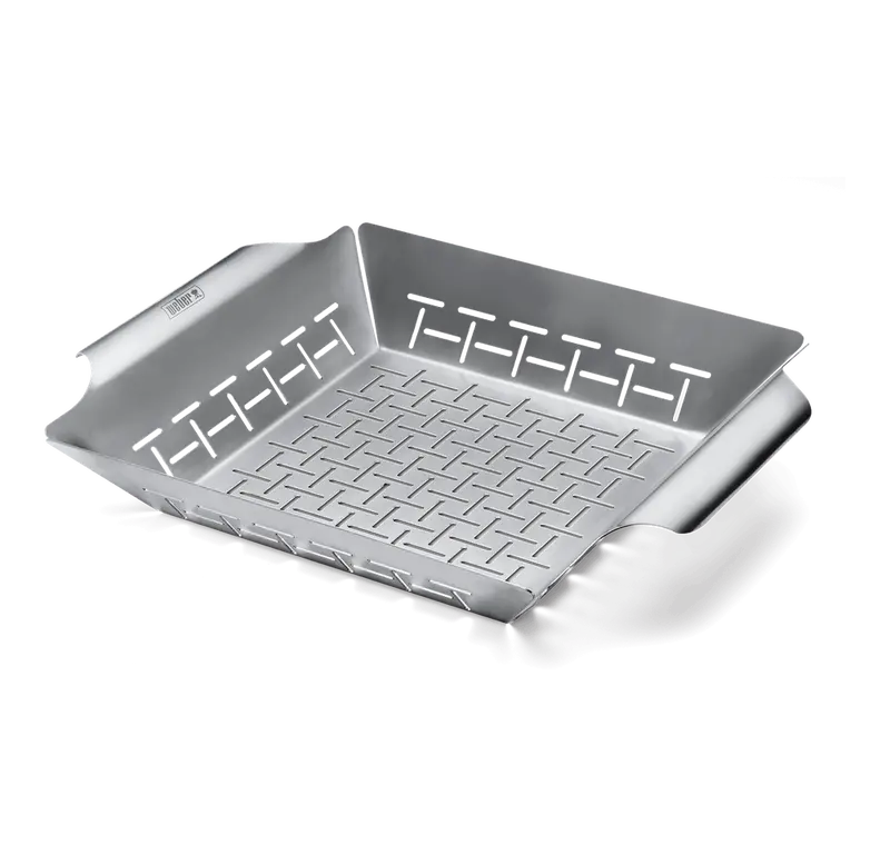 Weber Deluxe Large Grilling Basket – Compatible With Q 300/3000, Larger Gas, And Most Charcoal Grills 1