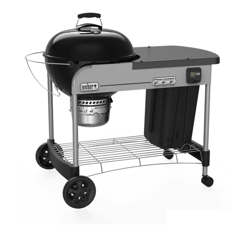 Weber Performer Premium Kettle Grill With Stainless Steel Gbs Grate And Rolling Cart 1