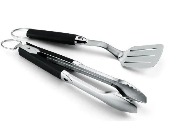 Weber Premium Two-Piece Stainless Steel Grill Tool Set 1