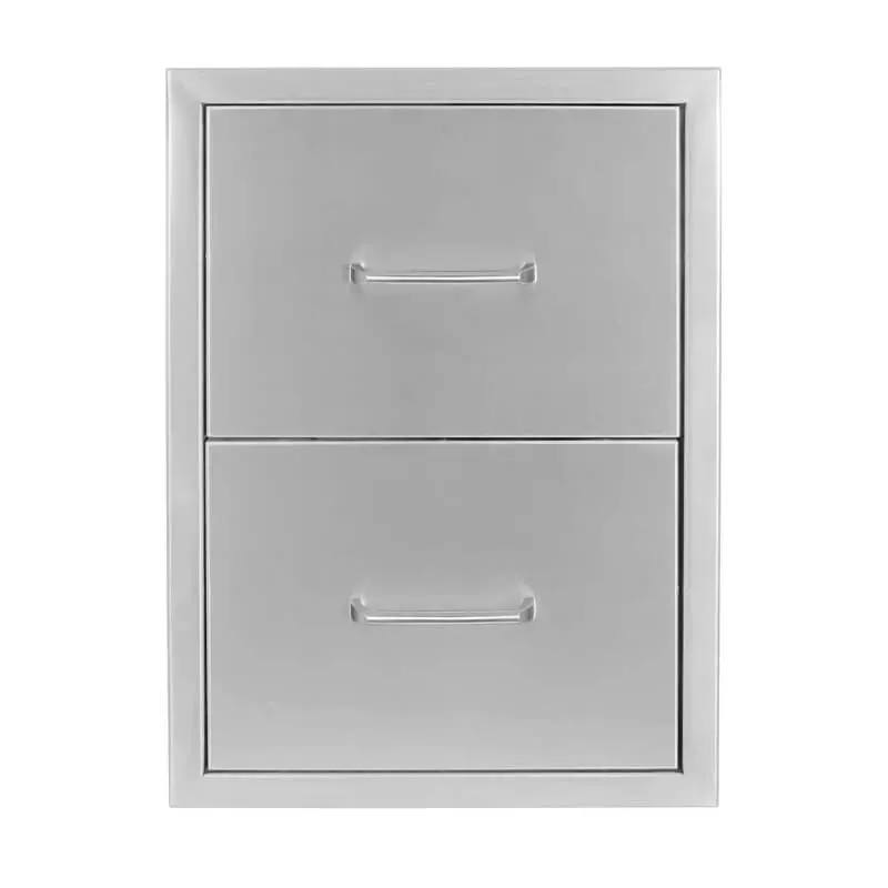 Wildfire 16" X 22" 304 Stainless Steel Dual-Drawer Unit (Wfddw1622-Ss) 1
