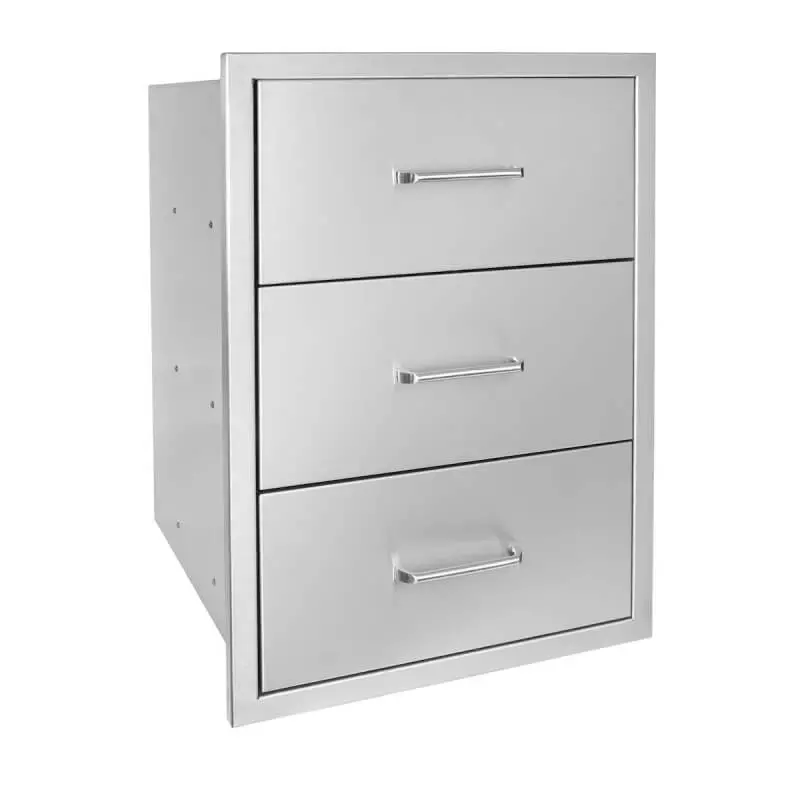 Wildfire 19" X 26" 304 Stainless Steel Triple Drawer Cabinet (Wftdw1926-Ss) 1