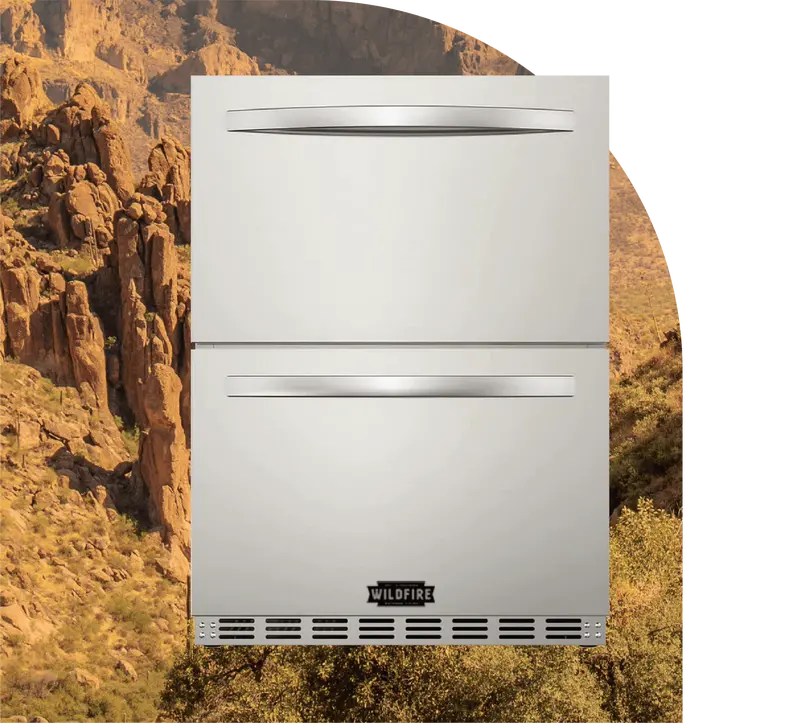 Wildfire 24-Inch Dual-Zone Drawer Refrigerator For Outdoor Use 1