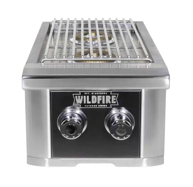 Wildfire Ranch Black 304 Stainless Steel Dual-Side Gas Burner – Lp/Ng Ready 1