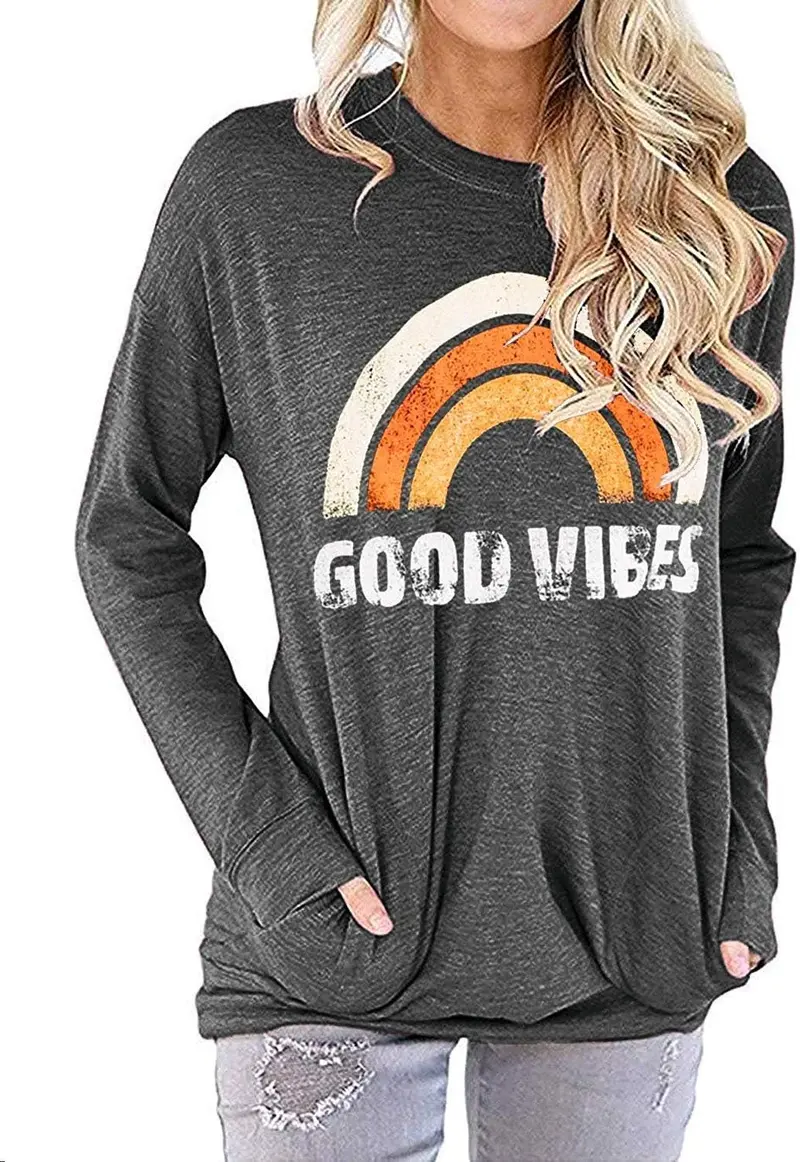 Women’S Relaxed-Fit Long-Sleeve Casual Pullover – Soft Sweatshirt With Functional Pockets 1