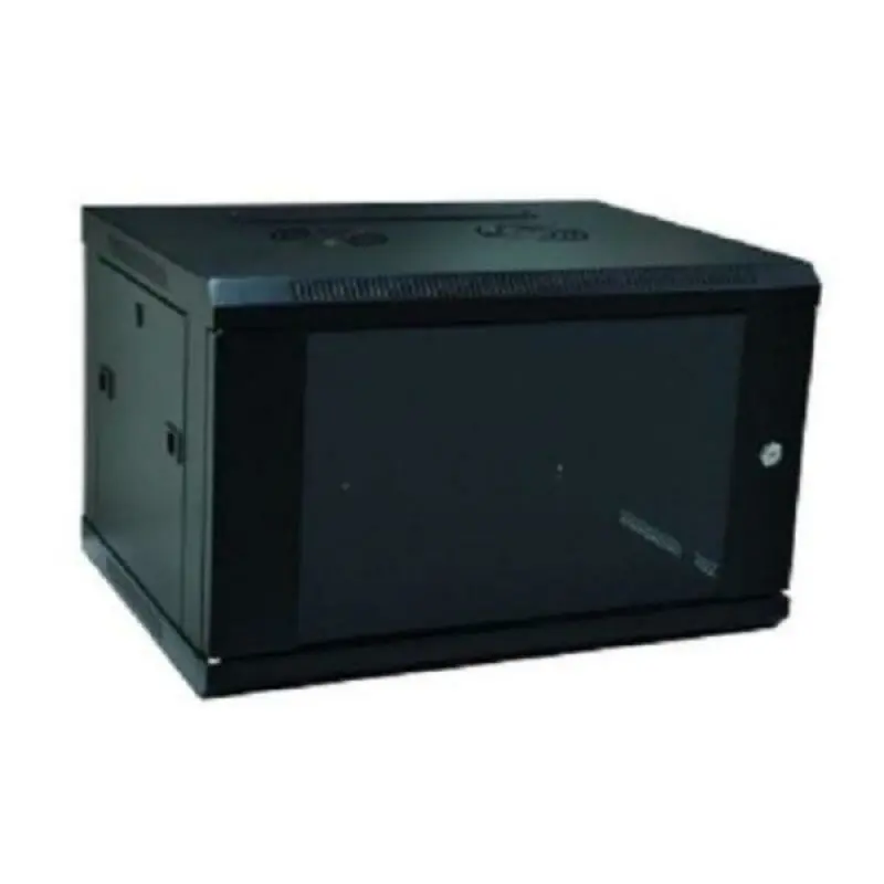 Wp Wall-Mounted Rack Cabinet – 600 × 500 Mm, Matte Black Frame 1