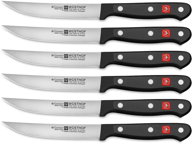 Wüsthof Gourmet Six Steak Knife Set – Laser-Cut High-Carbon Stainless Steel 1