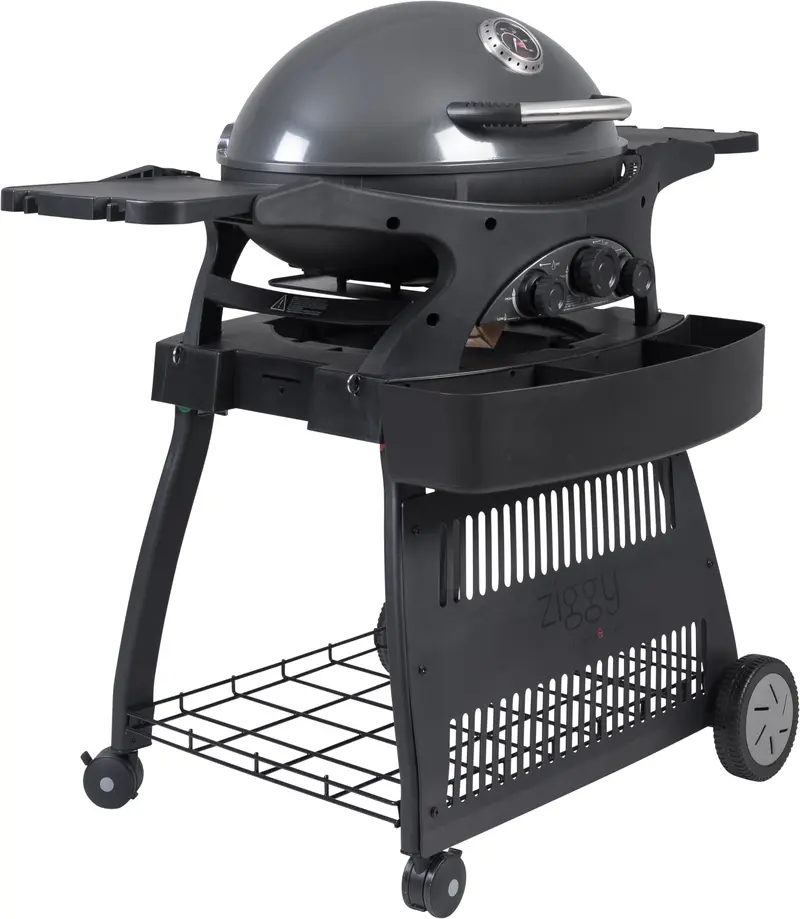 Ziegler Triple-Function Grill Bundle: Grill, Cart, Plate, Cover & Grease Absorber 1